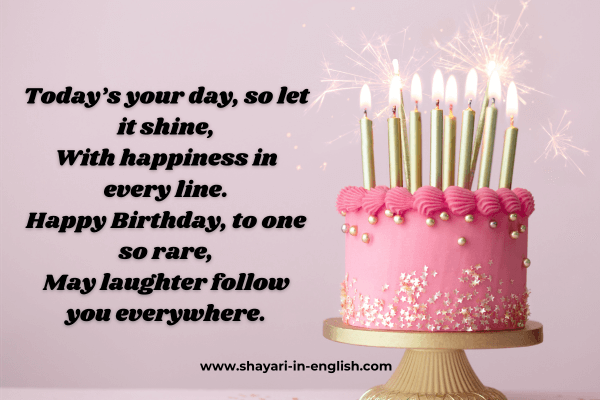 No 30 birthday shayari in english