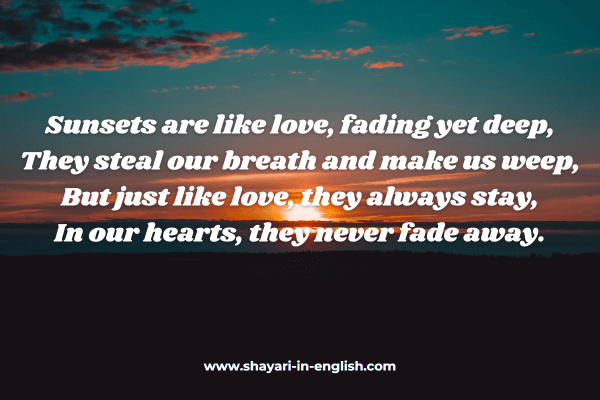 No 35 Sunset Shayari In English