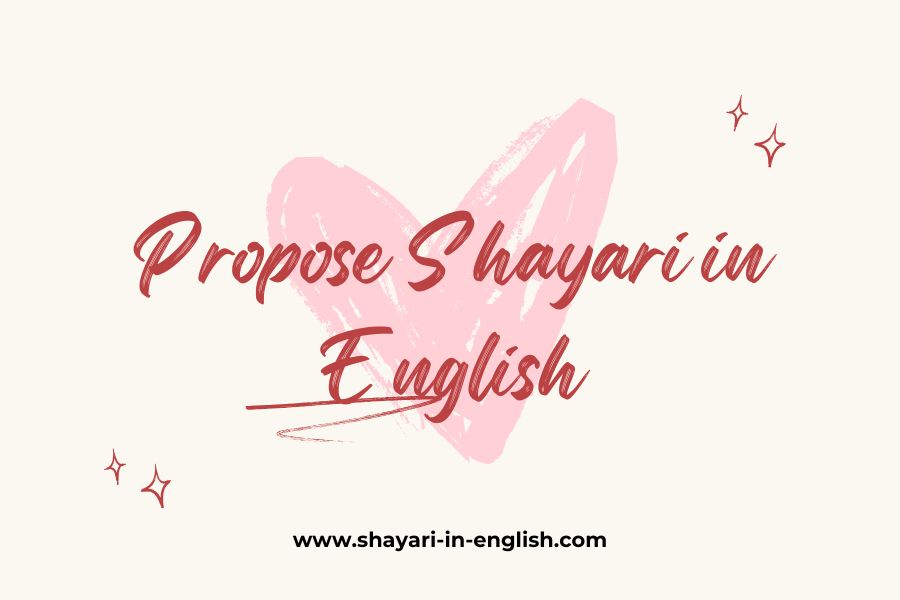 Propose Shayari in English