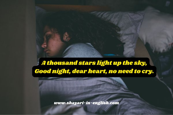 Heart touch good night shayari in english no 9