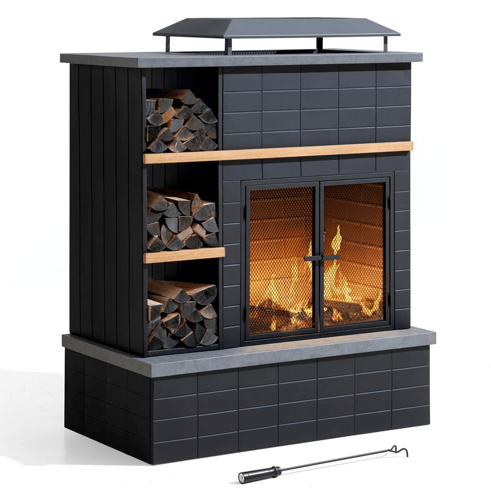 Outdoor fireplaces for sale for stylish backyard spaces